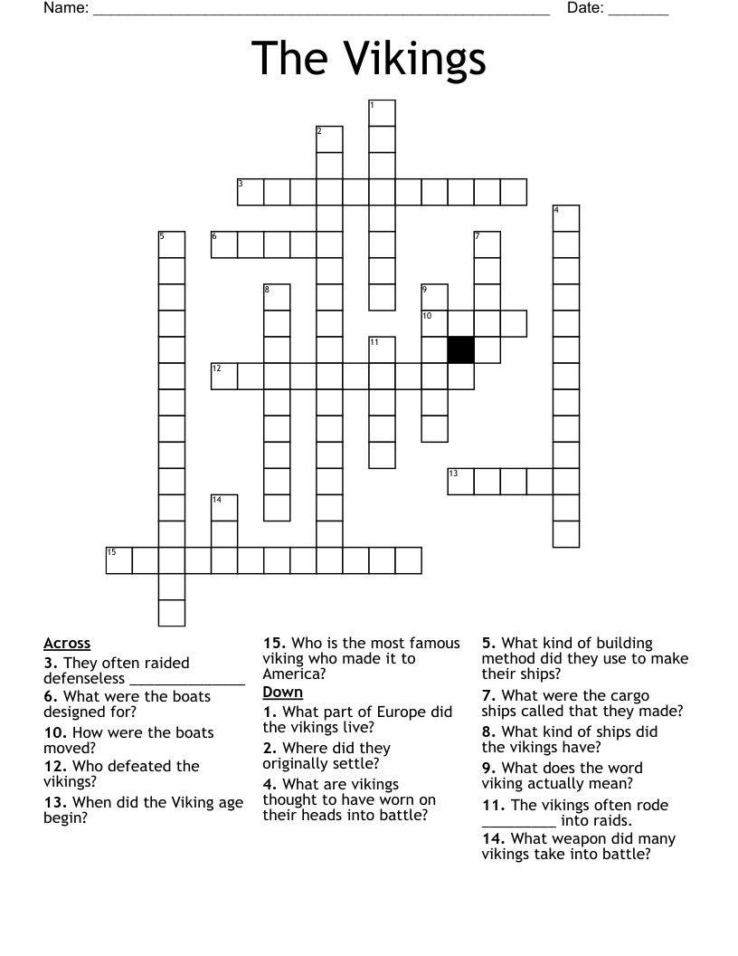 The Vikings Crossword
