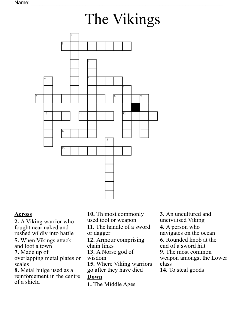 The Vikings Crossword