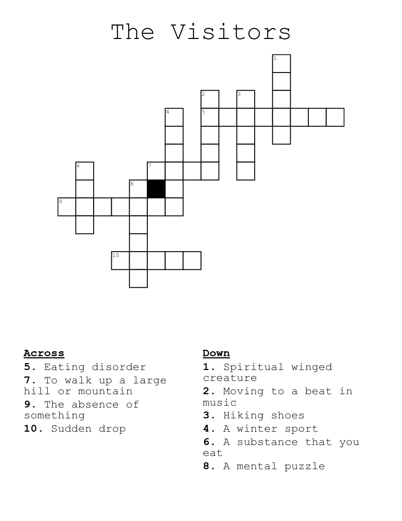 The Visitors  Crossword