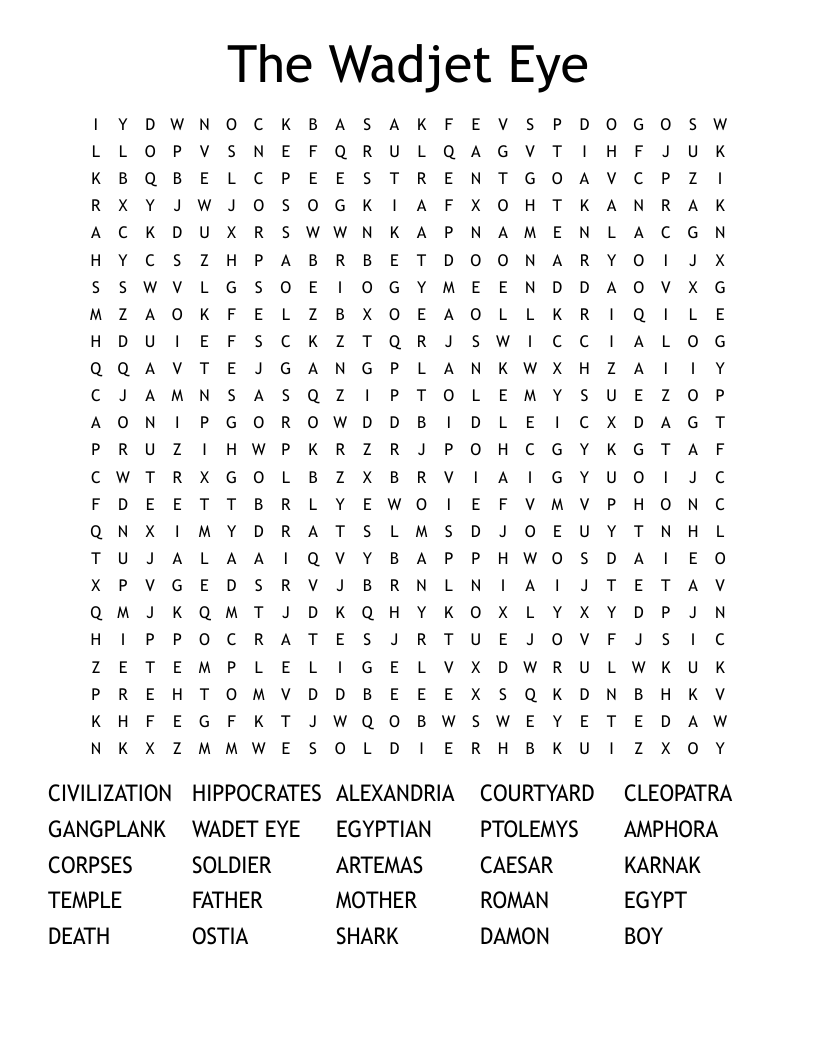 The Wadjet Eye Word Search