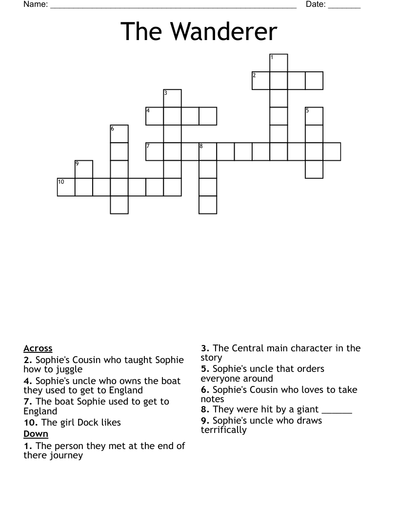 The Wanderer Crossword