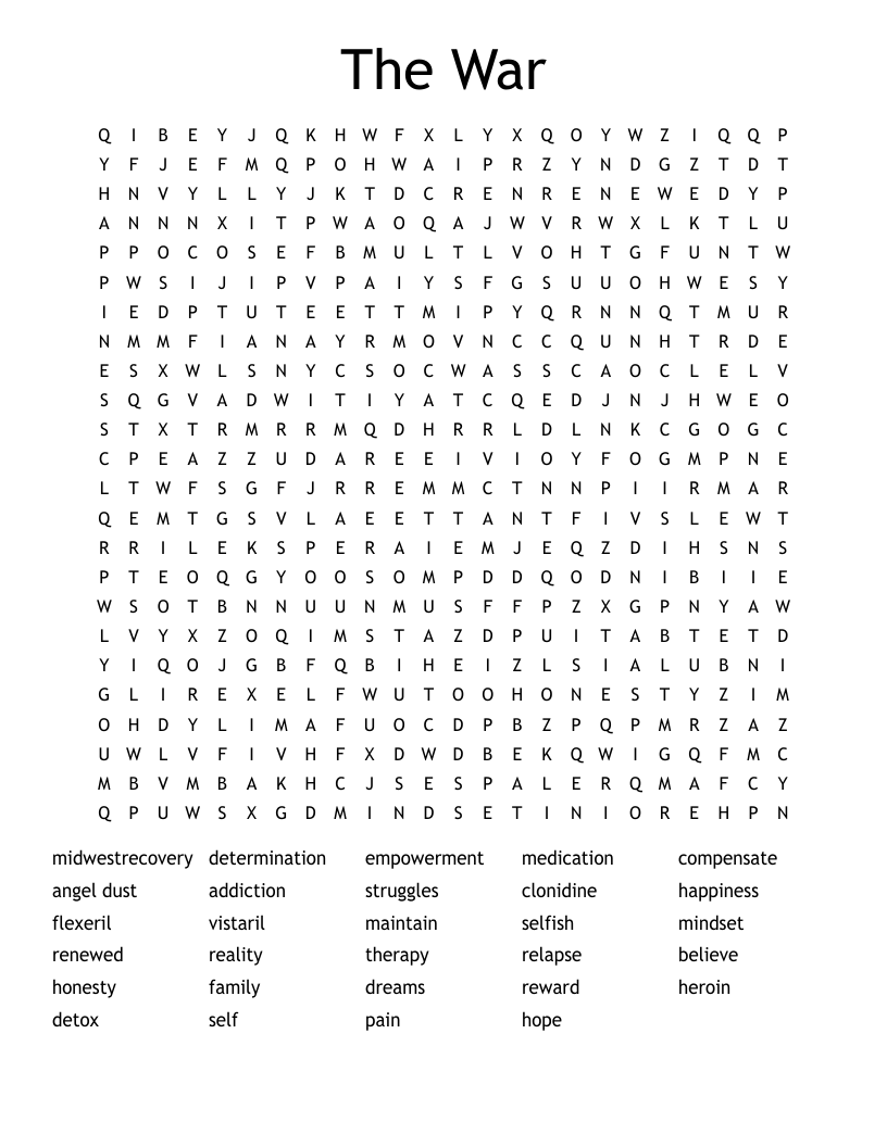 The War Word Search