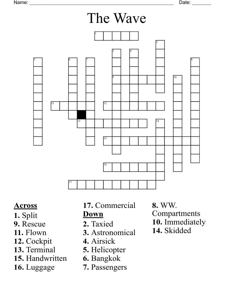 The Wave Crossword