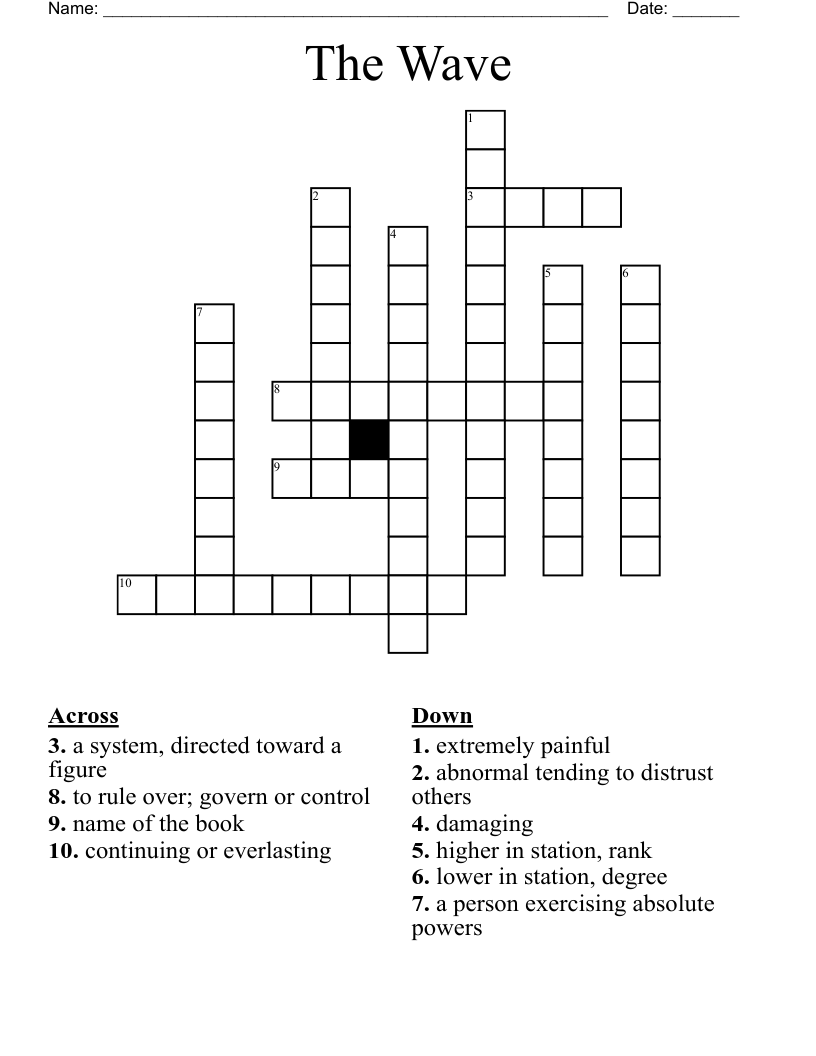 The Wave Crossword