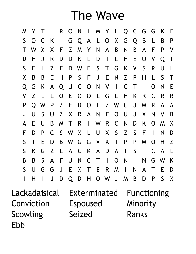 The Wave Word Search