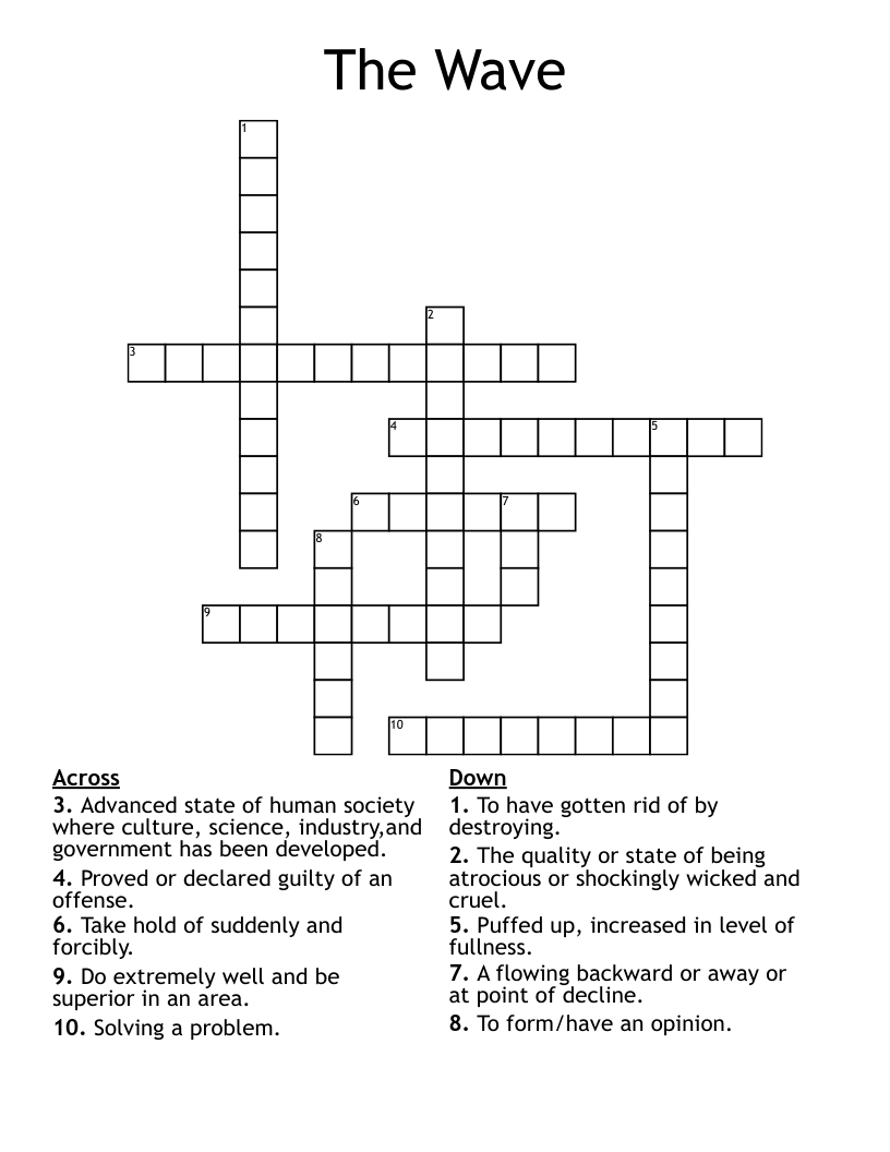 The Wave Crossword