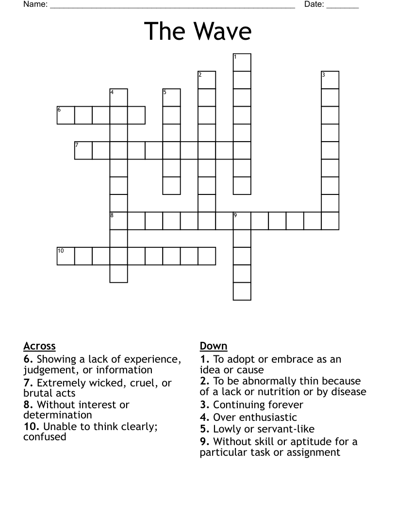 The Wave Crossword