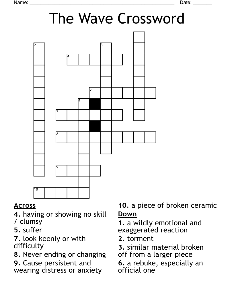The Wave Crossword 