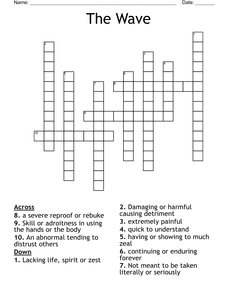 The Wave  Crossword