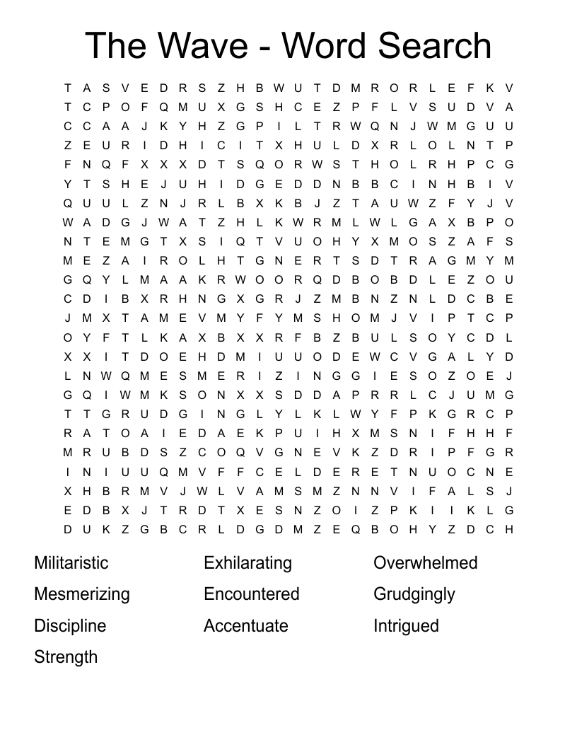 The Wave - Word Search