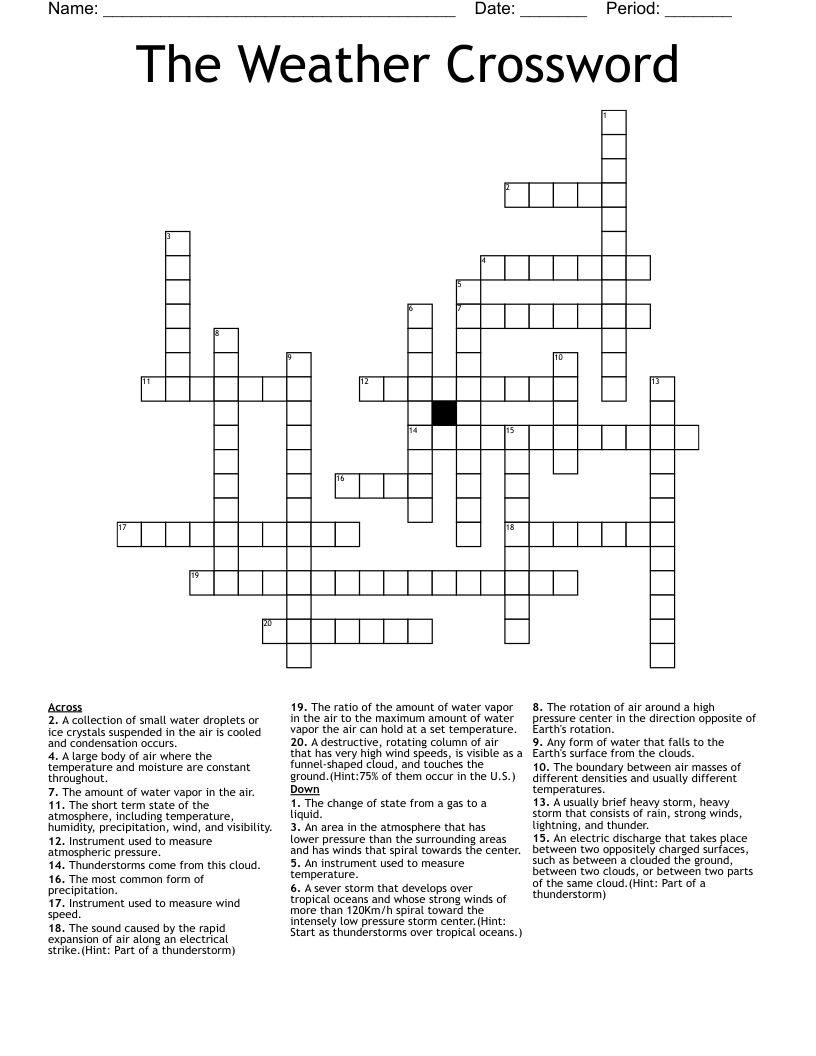The Weather Crossword