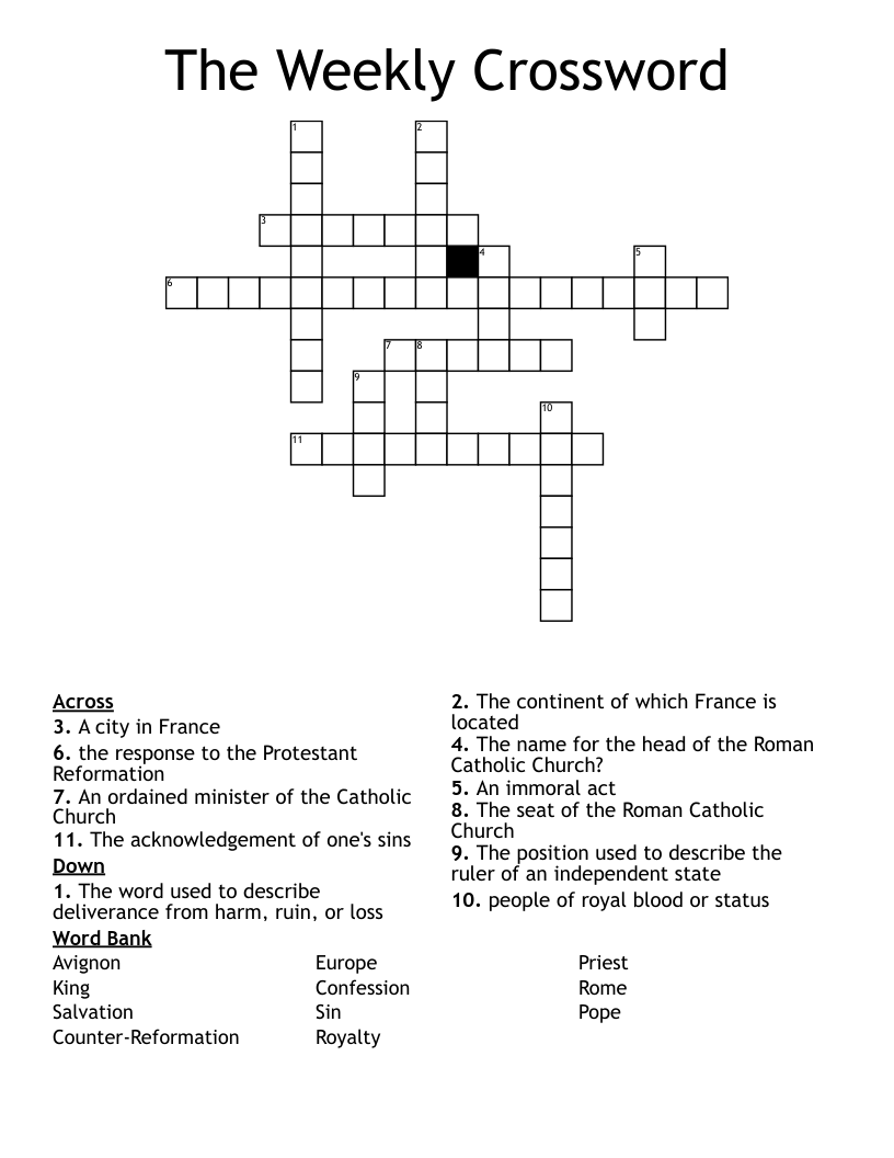 The Weekly Crossword