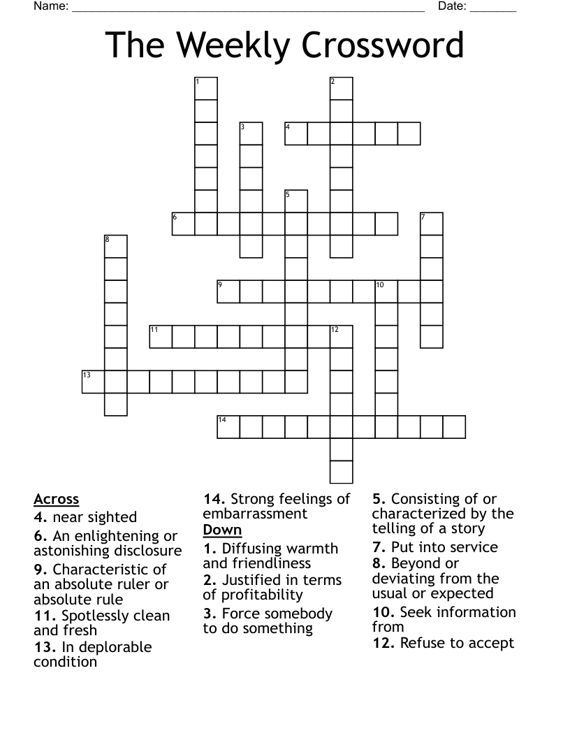 The Weekly Crossword