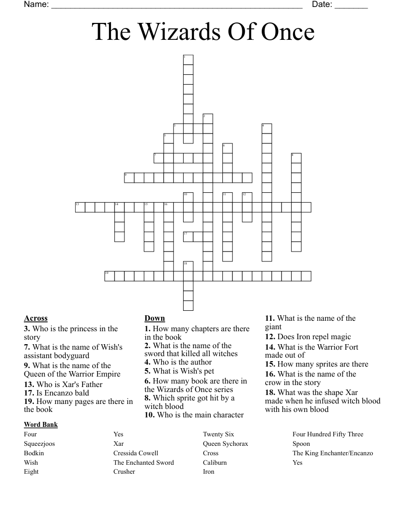 The Wizards Of Once Crossword