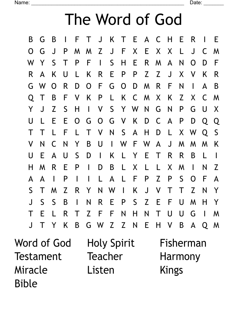 The Word of God Word Search