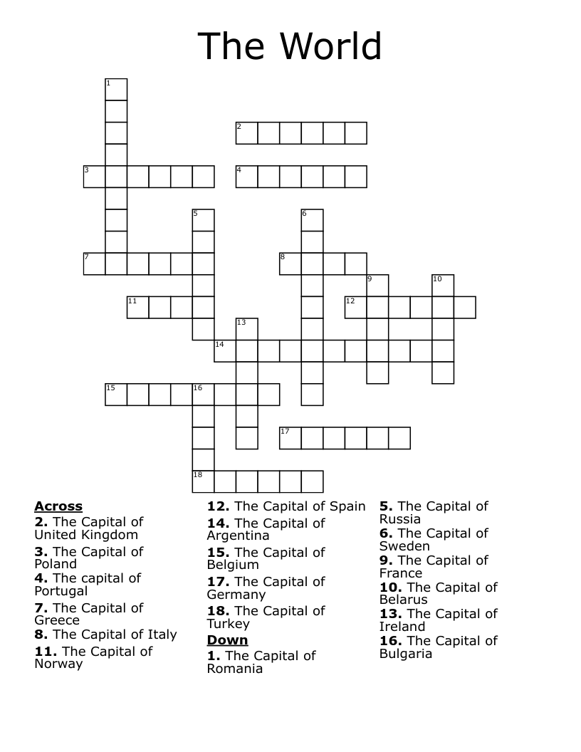 The World Crossword