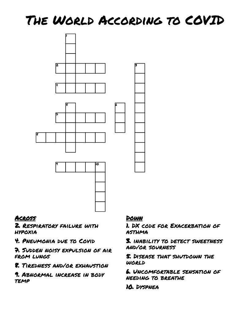 The World According to COVID Crossword