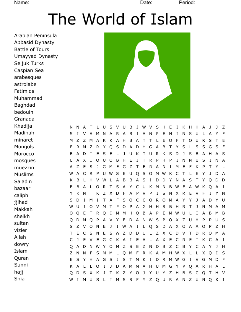 The World of Islam  Word Search
