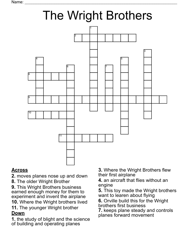 The Wright Brothers Crossword