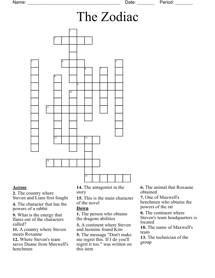 The Zodiac Crossword