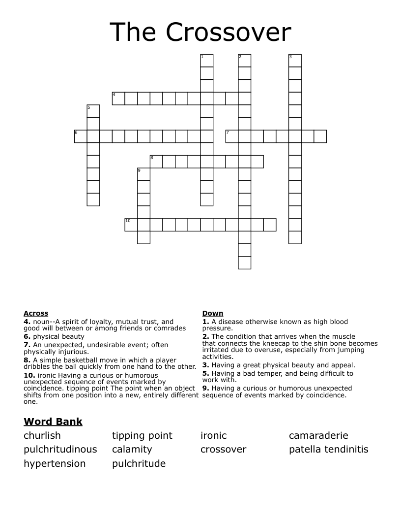 The  Crossover Crossword