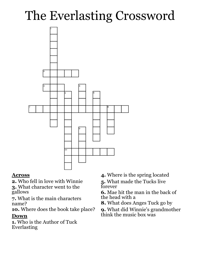 The  Everlasting Crossword