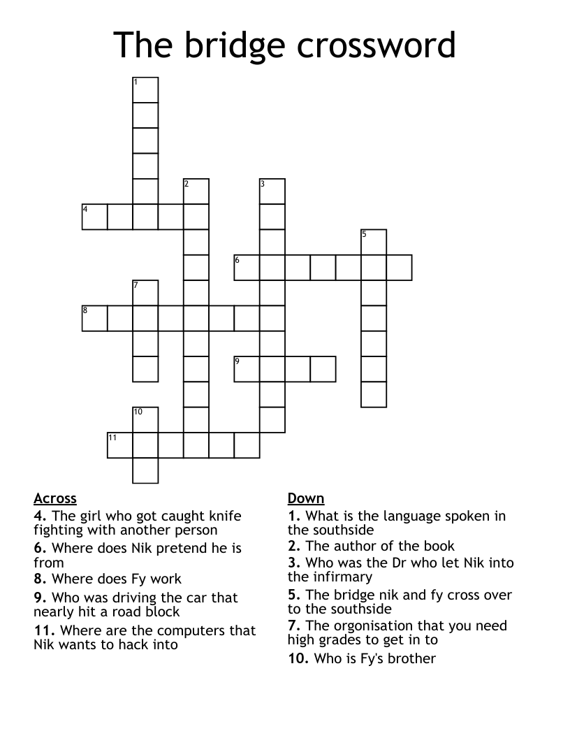 The bridge crossword