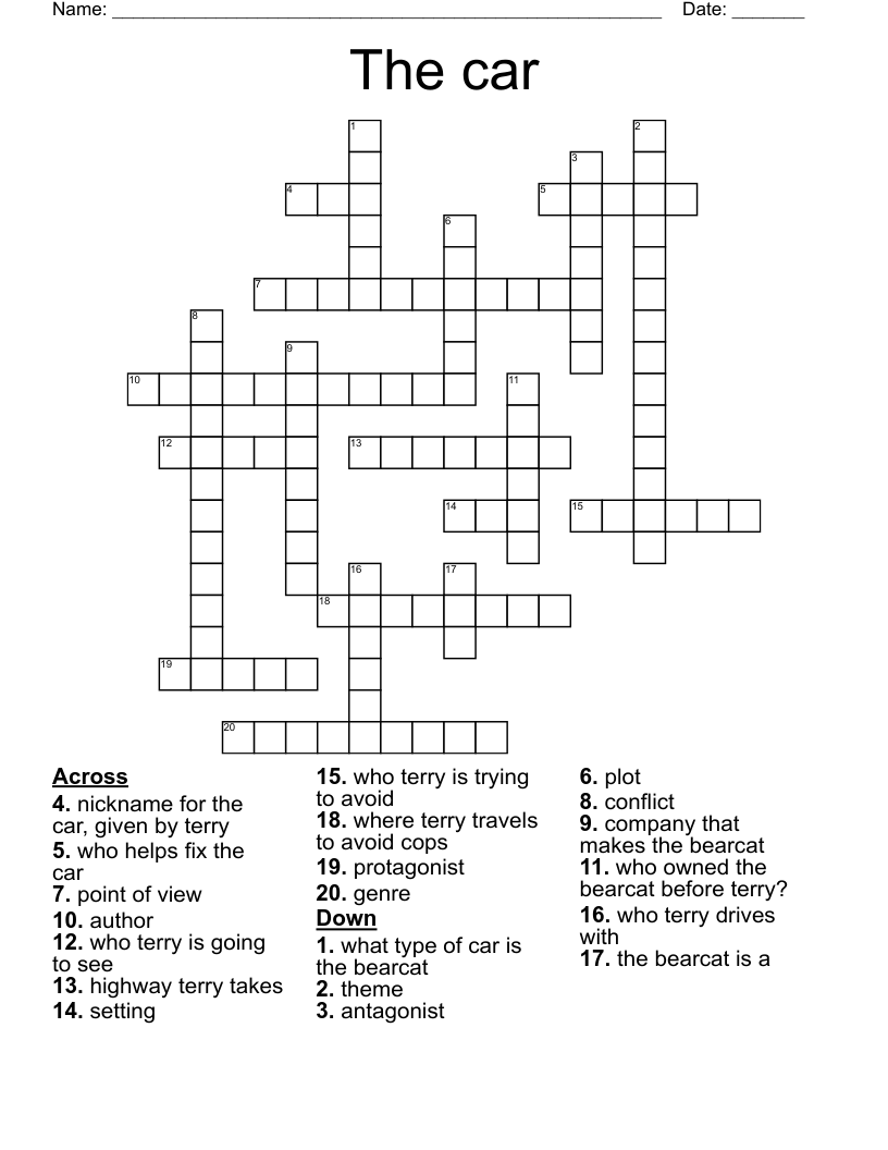 The car Crossword