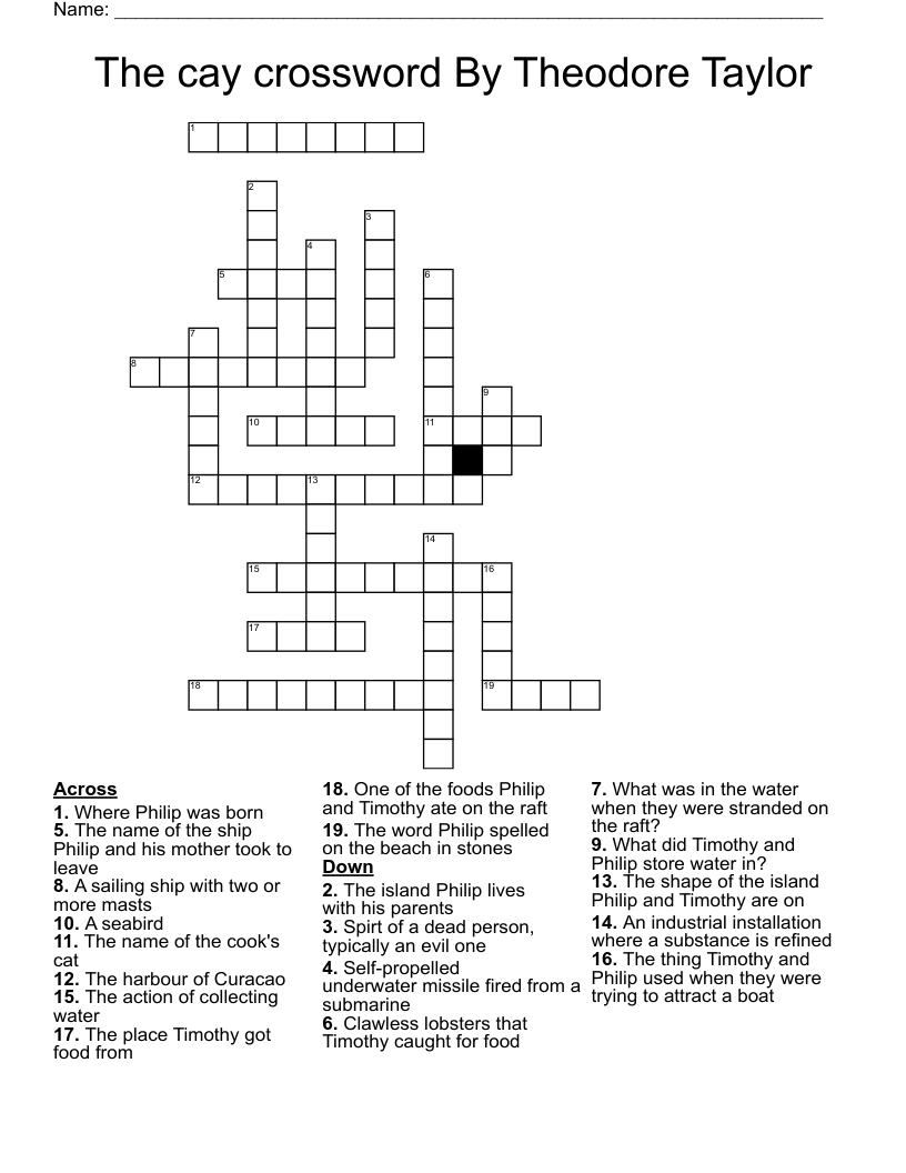 The cay crossword By Theodore Taylor