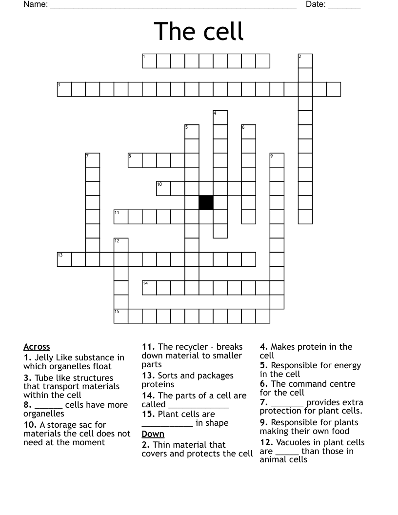 The cell Crossword
