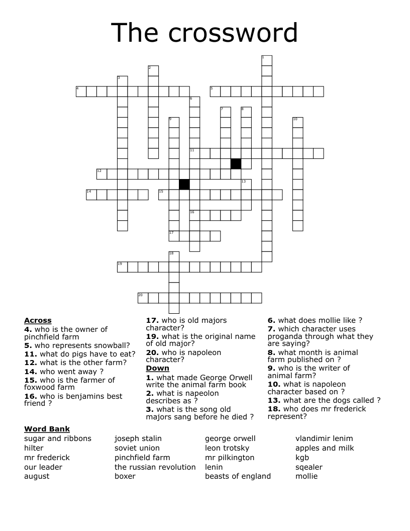 The crossword