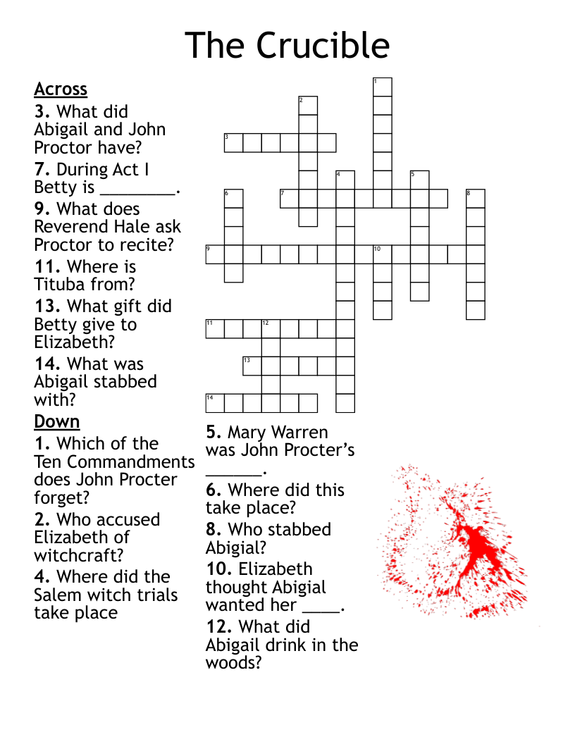 The Crucible Crossword