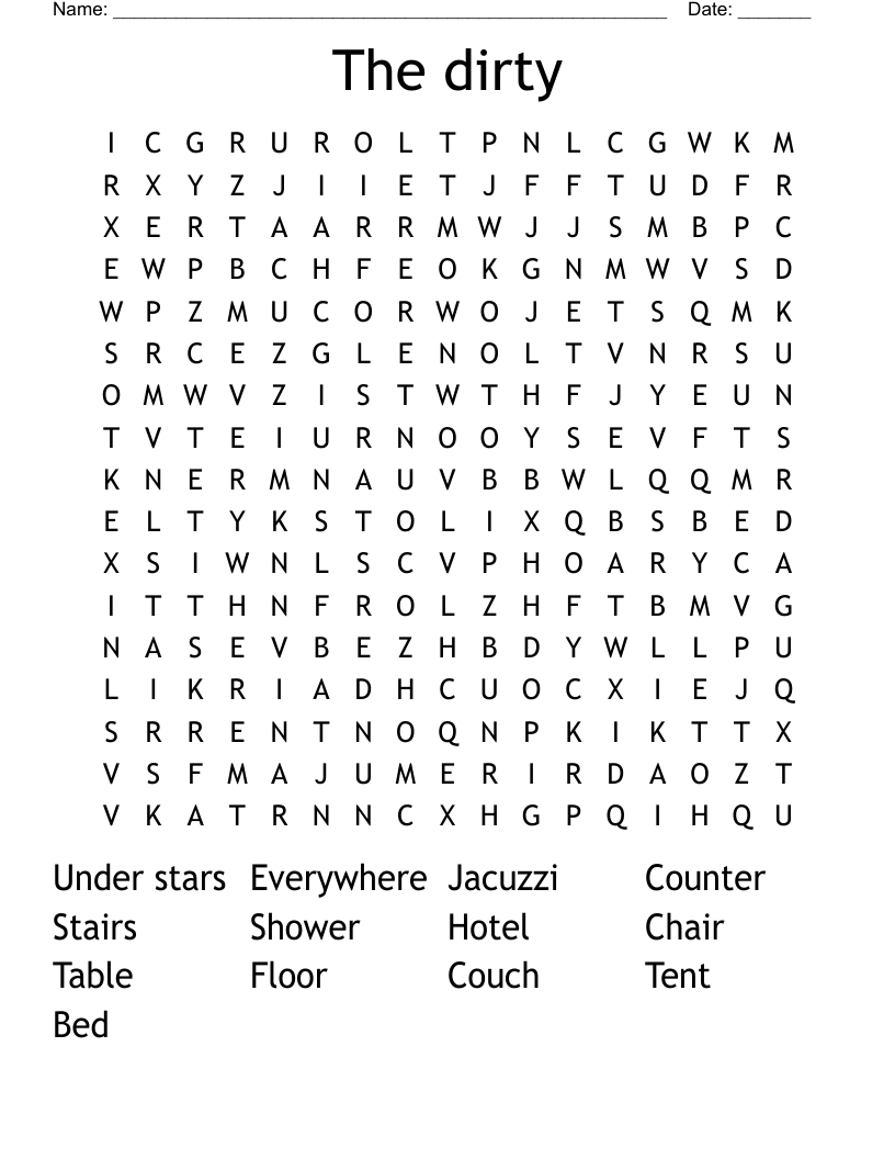 The dirty Word Search