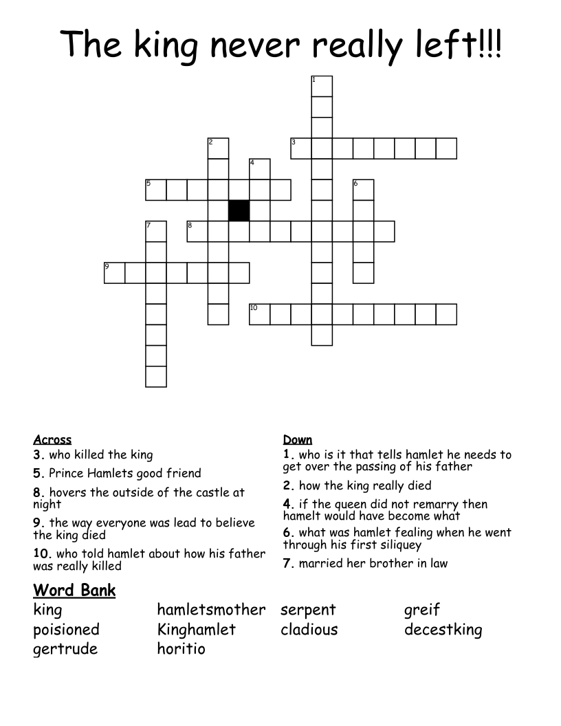 The king never really left!!! Crossword