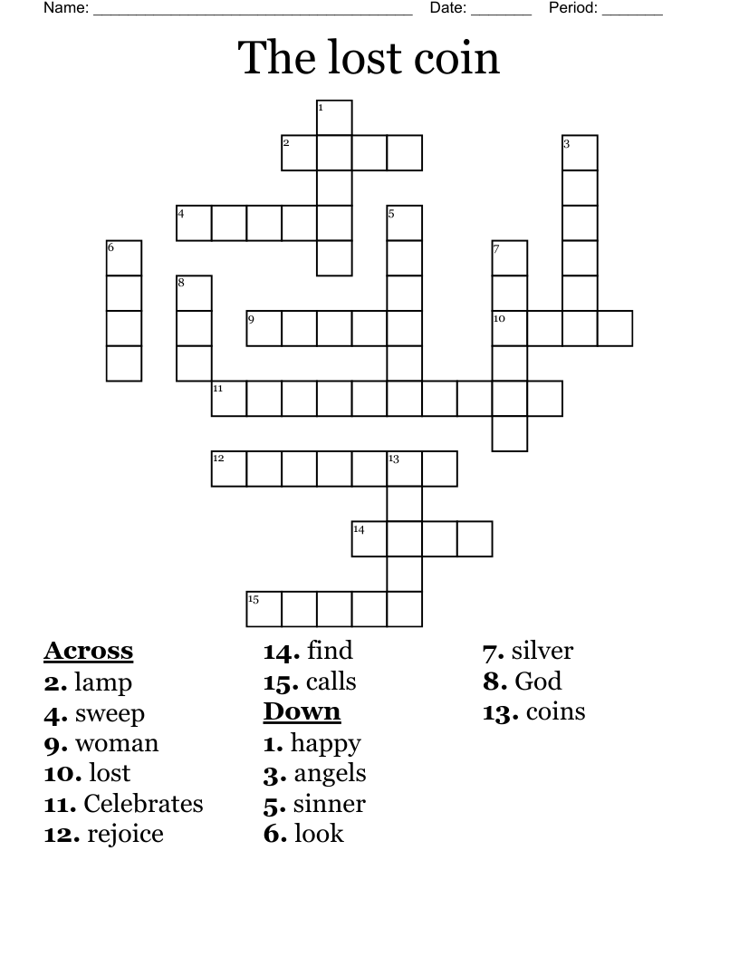 The lost coin Crossword