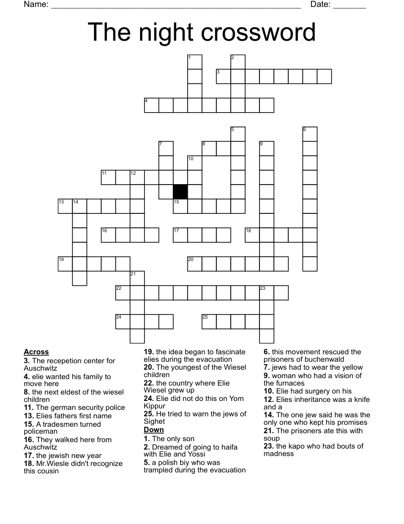 The night crossword