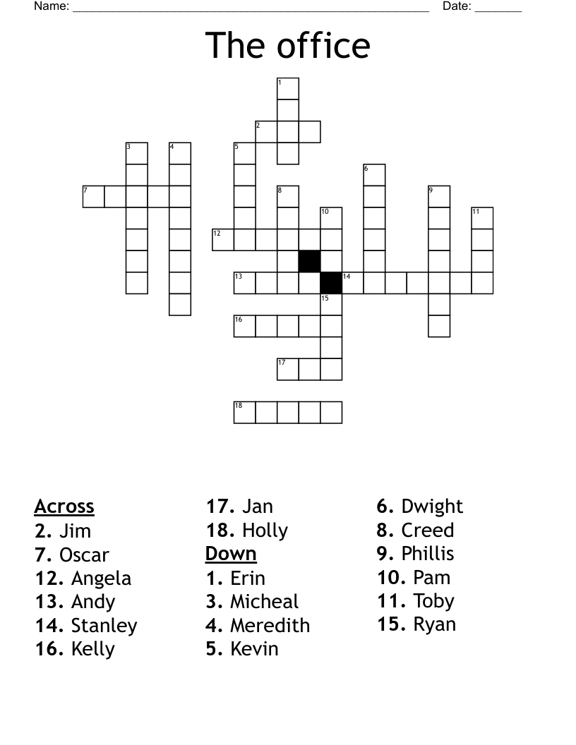 The office Crossword