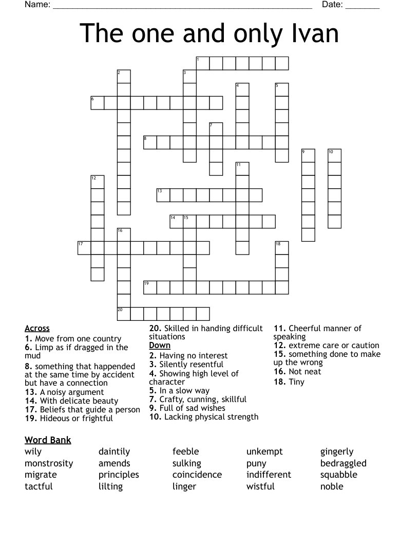 The one and only Ivan Crossword