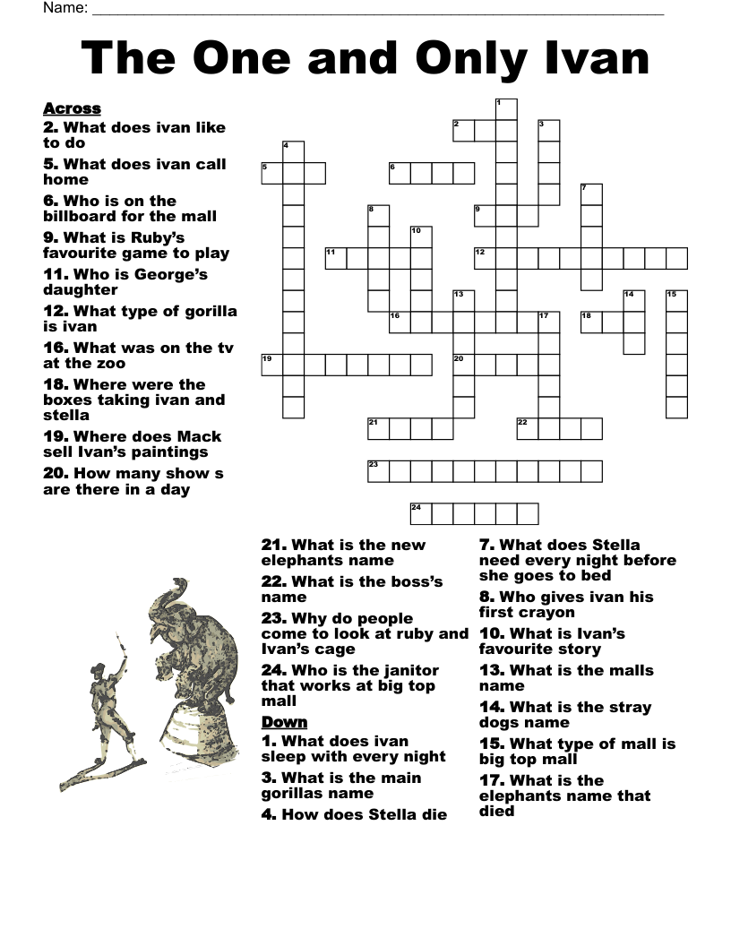 The One and Only Ivan Crossword