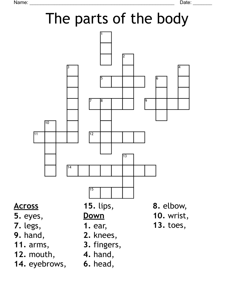 The parts of the body Crossword