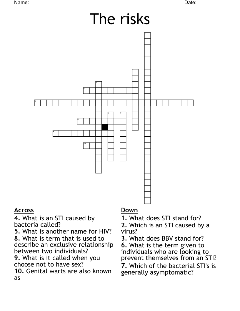 The risks Crossword