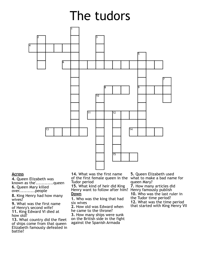 The tudors Crossword