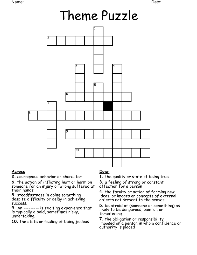 Theme Puzzle Crossword