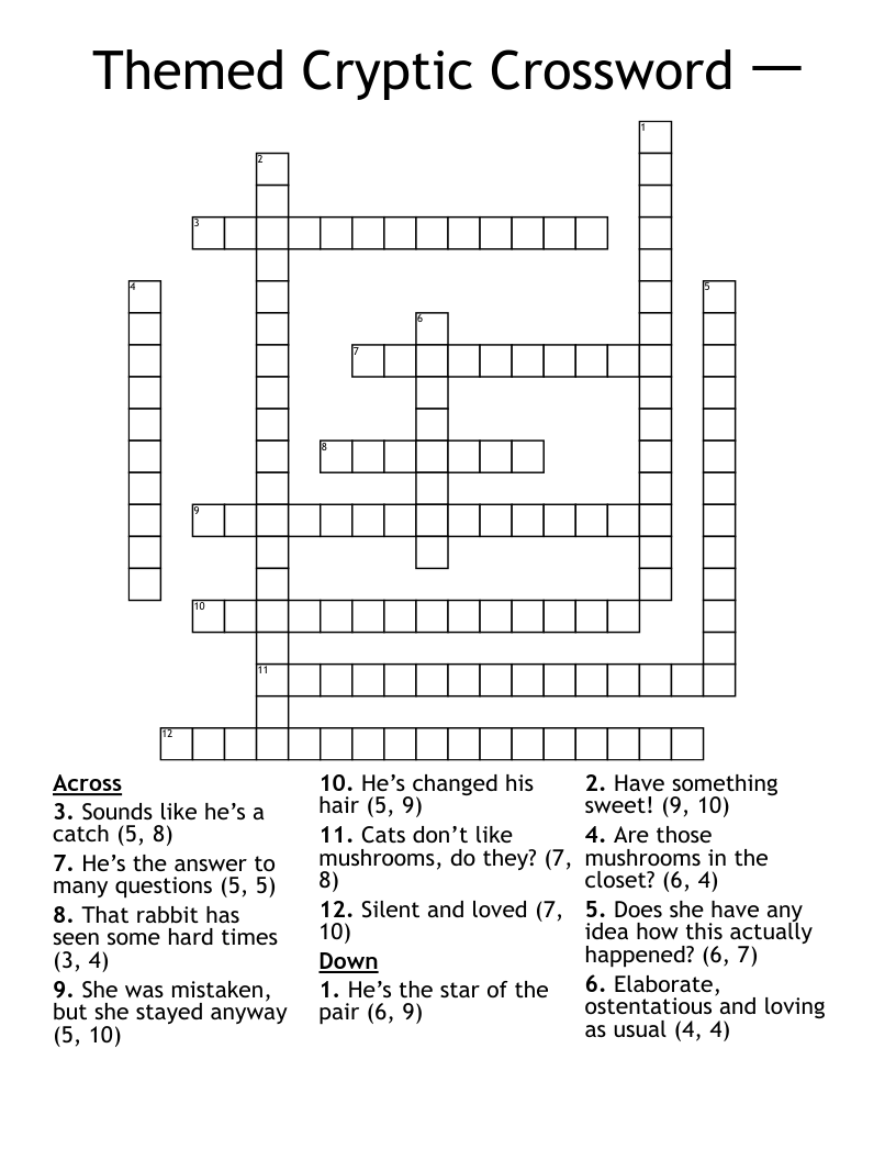 Themed Cryptic Crossword 一