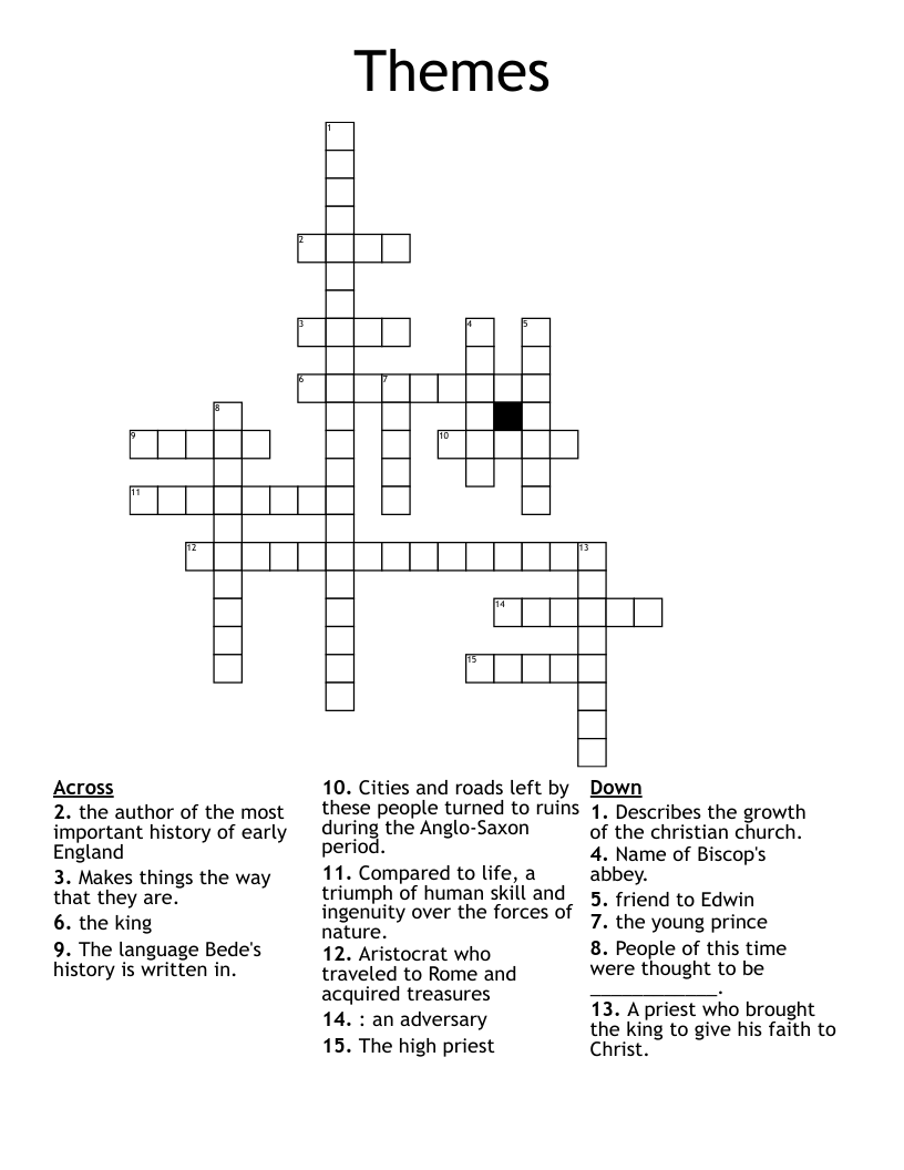 Themes Crossword