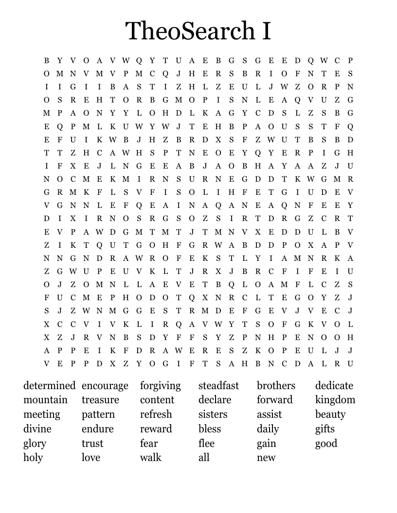 TheoSearch I Word Search