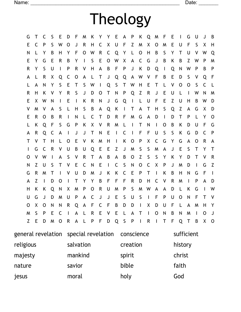 Theology Word Search