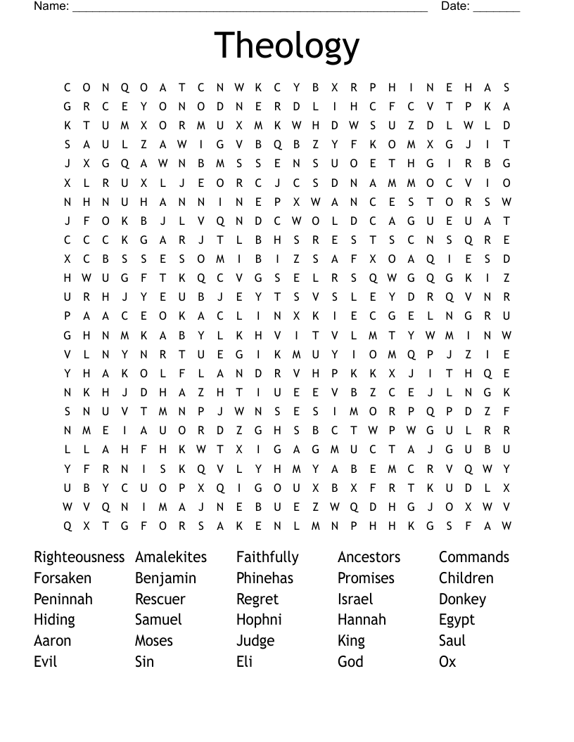 Theology Word Search