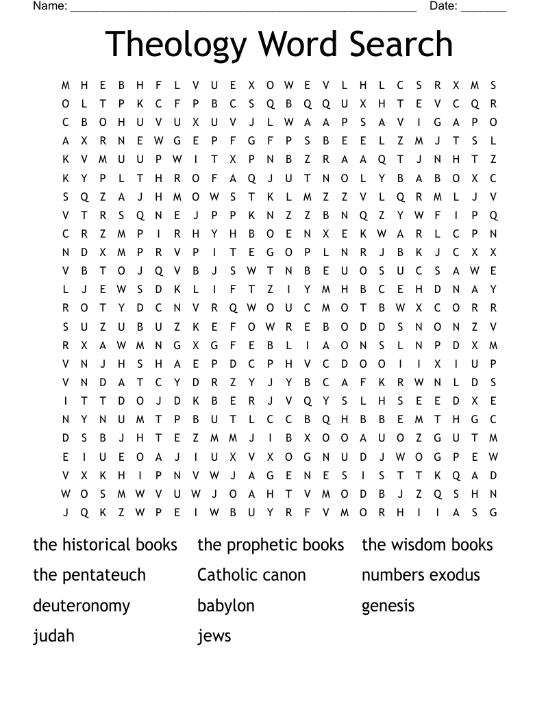 Theology Word Search