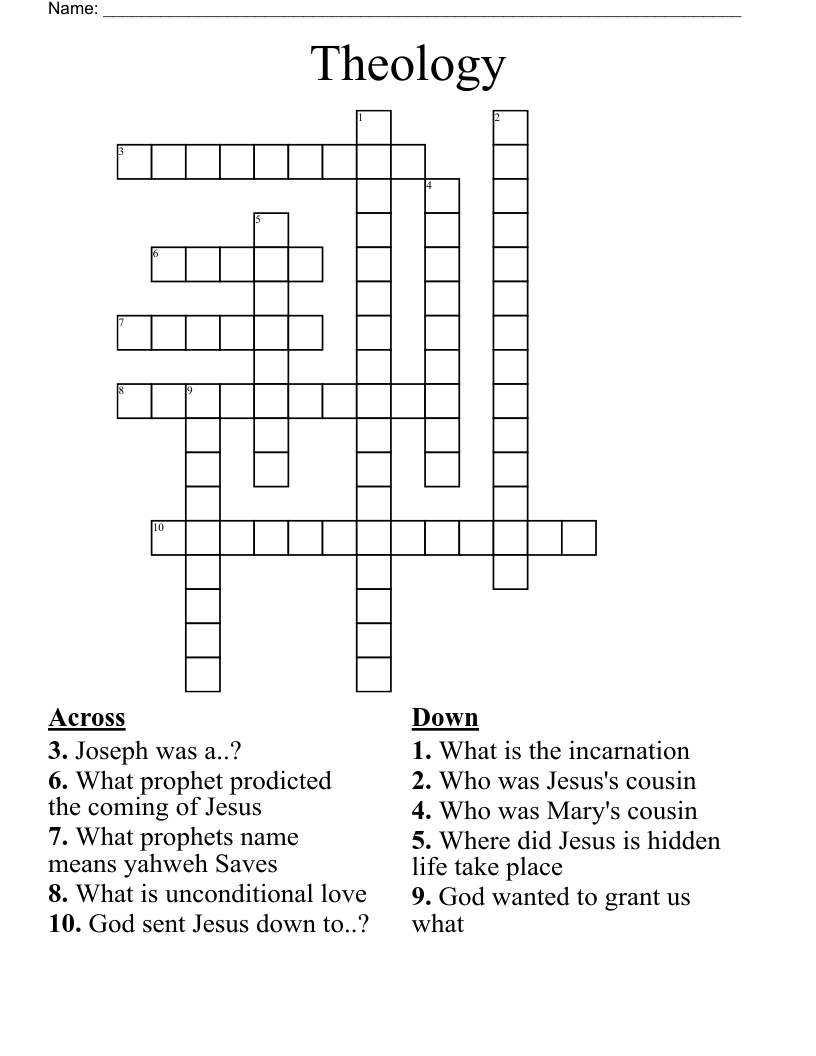 Theology  Crossword